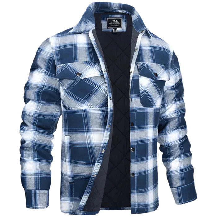 Holen – Skræddersyet ternet jakke med blødt for og knap-op-funktionalitet