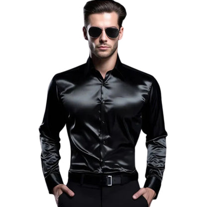 Maxwell – Klassisk skjorte med knaplukning, slim fit og elegant reversdesign