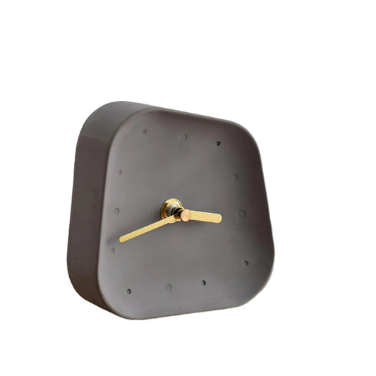 ChronaStone – Elegant rund skrivebordsklokke med minimalistisk design