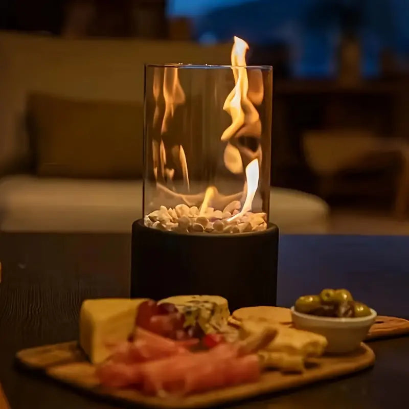LumiFlame – Bærbar Bordpejs med Moderne Design til Hygge og Stemning Overalt