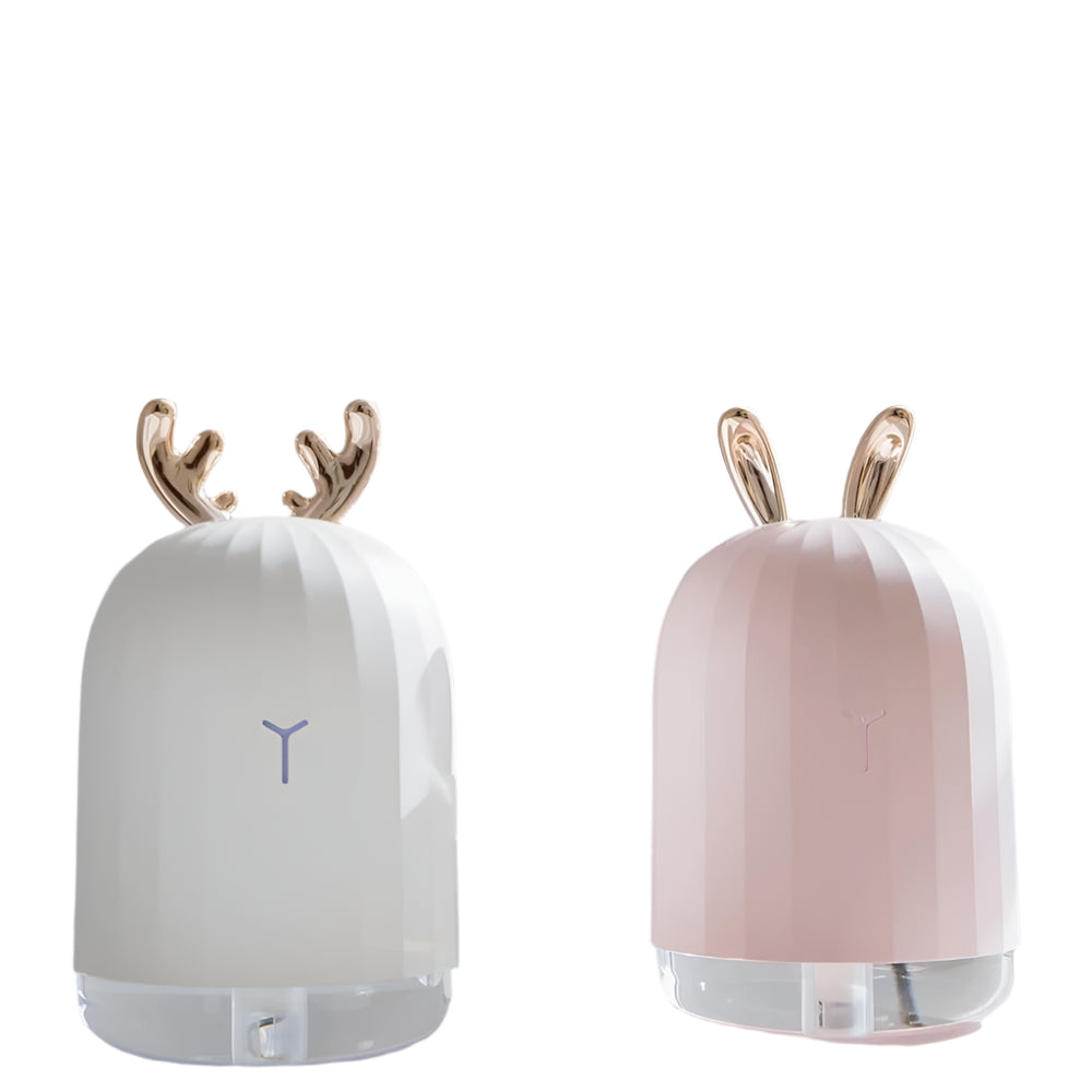 DeerGlow – Kompakt luftfugter med gevirform og blødt LED-lys i et legende design
