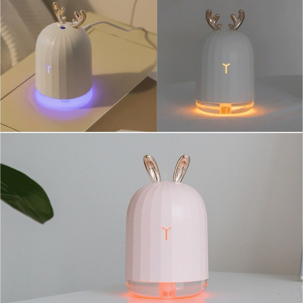 DeerGlow – Kompakt luftfugter med gevirform og blødt LED-lys i et legende design