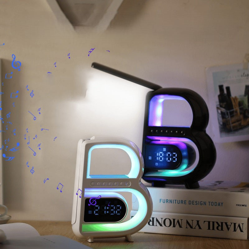 BeatGlow – Farverigt vækkeur med RGB-lys, Bluetooth-højtaler og touch-styring