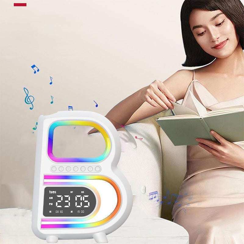 BeatGlow – Farverigt vækkeur med RGB-lys, Bluetooth-højtaler og touch-styring