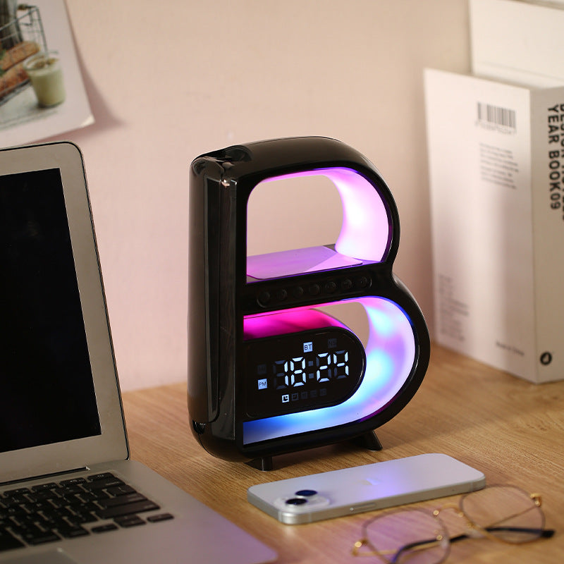 BeatGlow – Farverigt vækkeur med RGB-lys, Bluetooth-højtaler og touch-styring