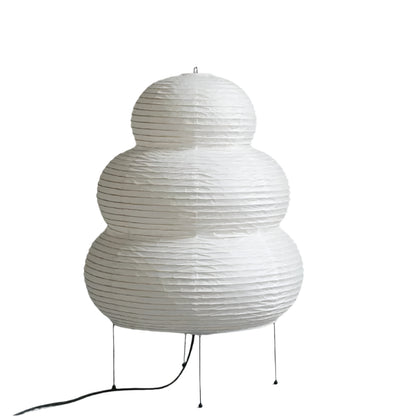 SabiGlow – Kunstnerisk Wabi Sabi rispapir gulvlampe med justerbart stativ